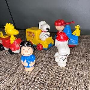 Vintage Peanuts Snoopy & Friends Toy Lot - Ice Cream Truck, Lucy, Woodstock